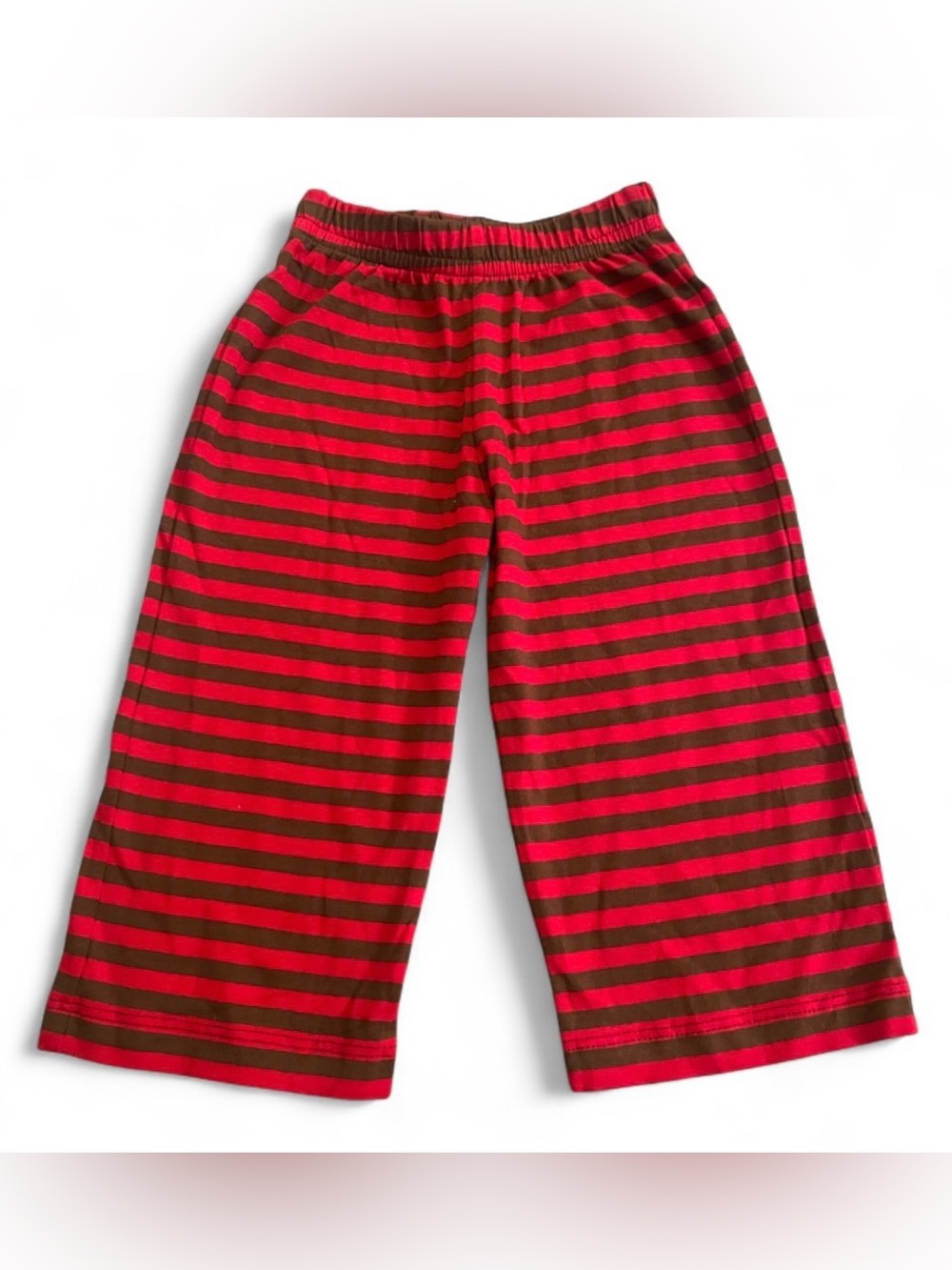 Matilda Jane Red and Brown Striped Pull On Pants Girls Size 2